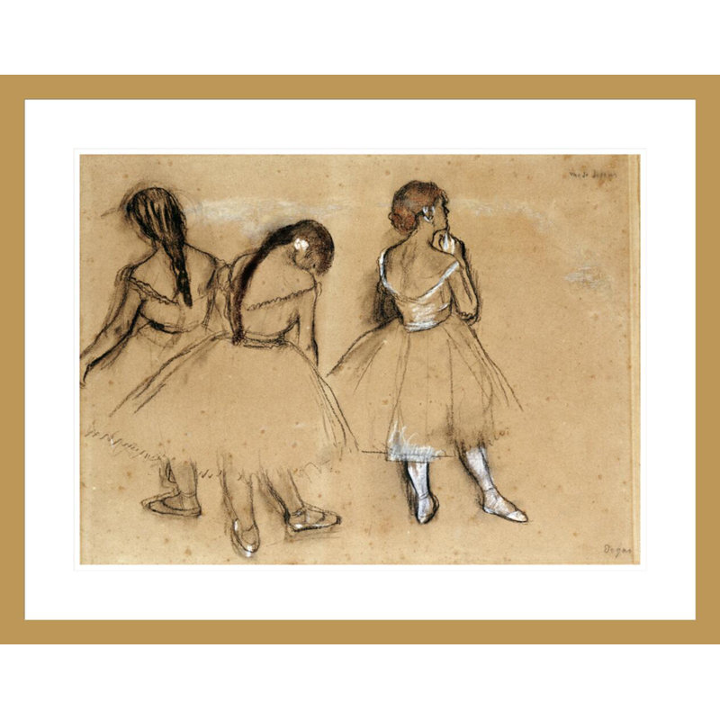 «Three Dancers» par Edgar Degas, impression giclée encadrée, H 23,34 po x l 29,5 po