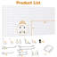 Panneau perforé, ensemble de 84 pièces en métal, comprenant 4 grands panneaux perforés de 61 x 30 cm avec accessoires et crochets de verrouillage-1119571111