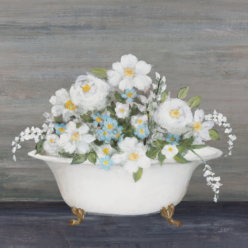 «Blooming Bath On Canvas» par Julia Purinton, reproduction, H 36 po x l 36 po
