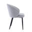 Chaise de salle à manger rembourrée en velours avec pieds en acier Levingston-363026933
