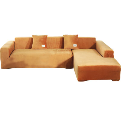 Box Cushion L-Cushion Sofa Slipcover and Thick Plush