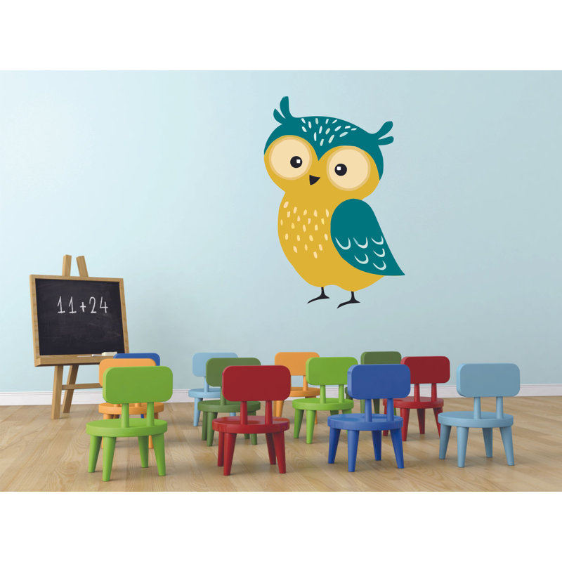 Décalcomanie murale mignonne mignonne d’adorables oiseaux, H 30 po x l 15 po
