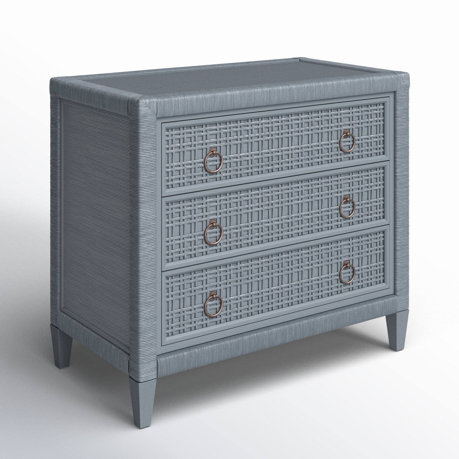 Monterey 3 Drawer 36" W Dresser, Sea Glass, No, Satin Nickel