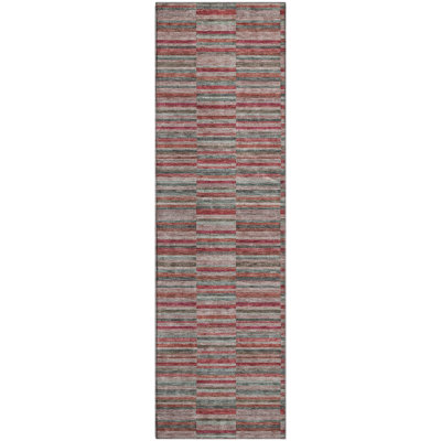 Premium Machine Washable Prisco Red Rug