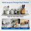 Lot de 2 tablettes murales flottantes en acier inoxydable de 61 cm (24 po)-542460983-801743723