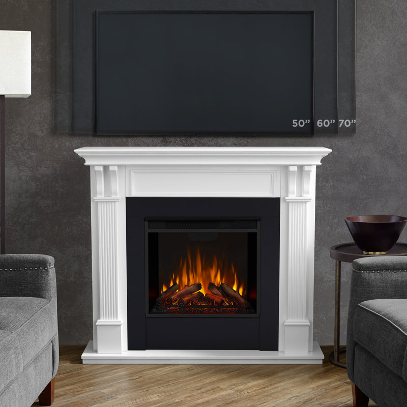 Ashley 48" Electric Fireplace by Real Flame, White