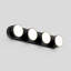 Luminaire de salle de bain Santori moderne, noir mat