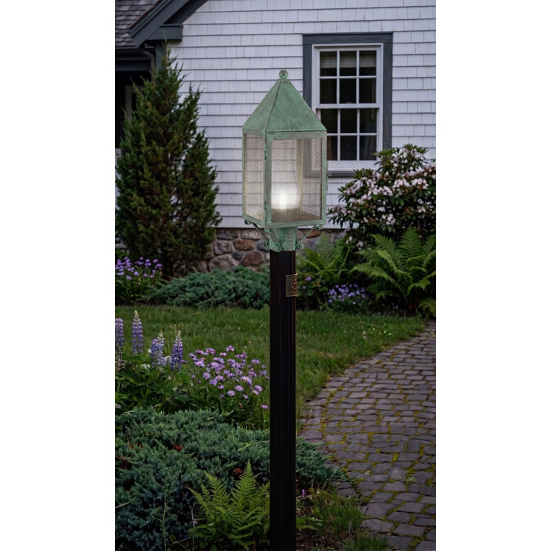 Brass Traditions - Ashford - 1 lumière - 19 pouces - Vert Verde - Laiton massif - Lampadaire, Verde Green, Seedy, No Wire