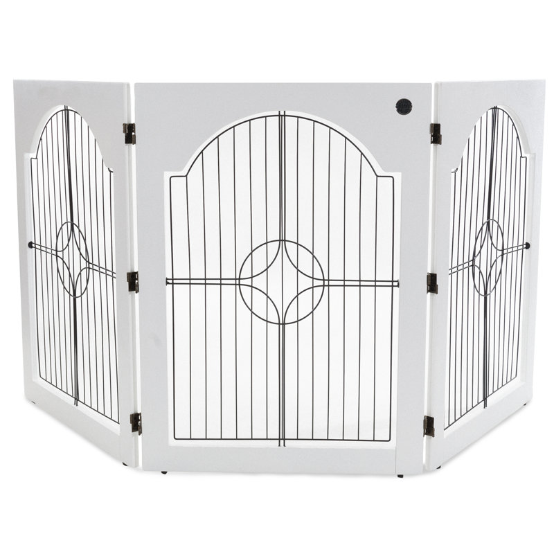 Barrière universelle autoportante pour animaux, Blanc