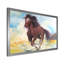 Cheval brun galopant - peinture sur toile-67417832-67417836