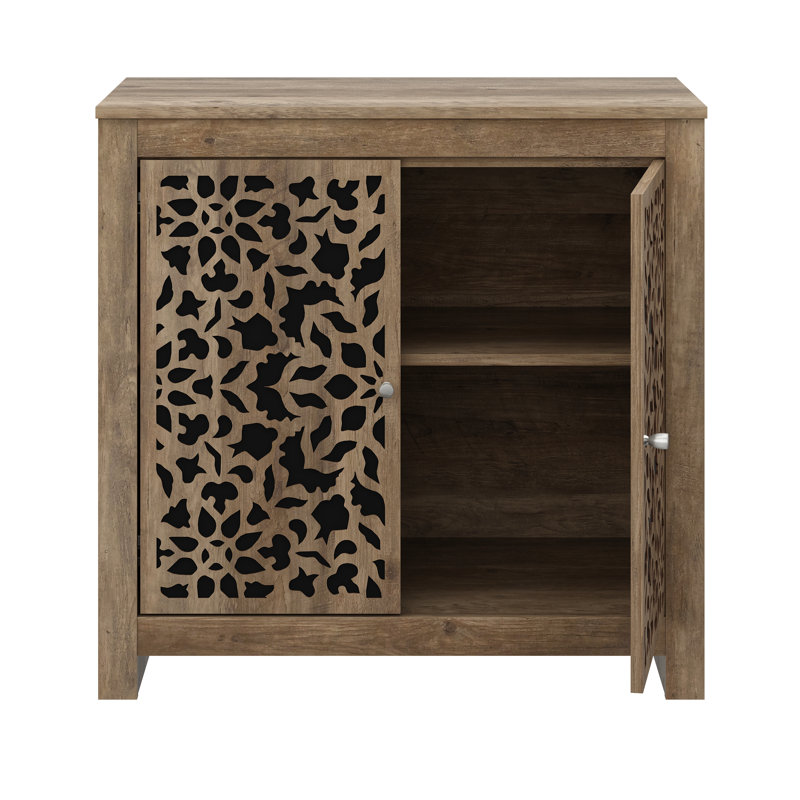 Arrastia 30.9" 2 Door Accent Cabinet, Knotty Oak