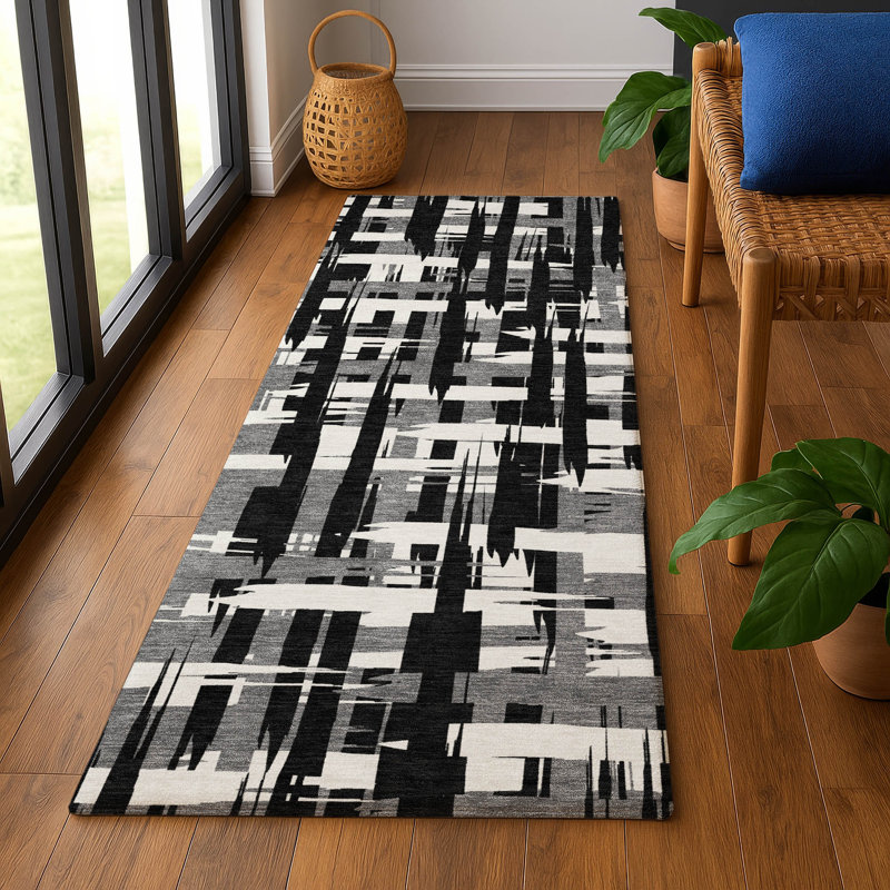 Premium Machine Washable Chelston AMF1849 Stripes Rug, Runner 2'3" x 7'6"