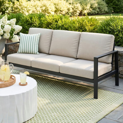 Townsend 80'' Wide Outdoor Patio Sofa with Sunbrella Cushions