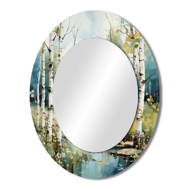 Miroir mural Birch Woods Whispering Winds X, 43 po x 33 po