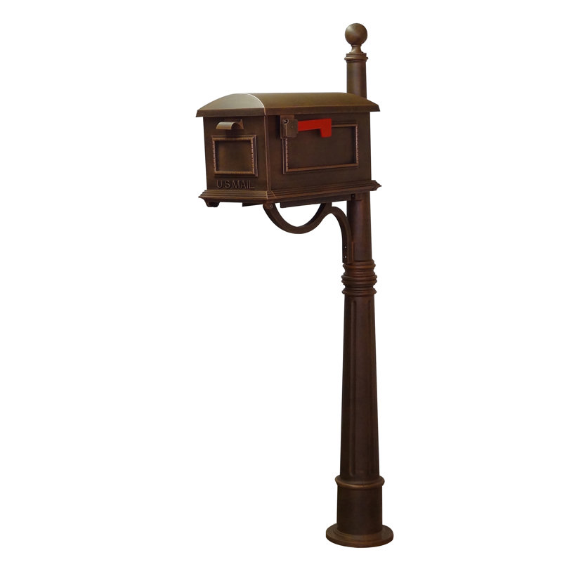 Boîte aux lettres traditionnelle sur pied, Cuivre