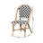 Cezara Rattan Side Chair in Black/White/Natural Brown