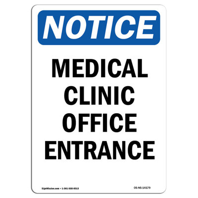Medical Clinic office Entrance Sign