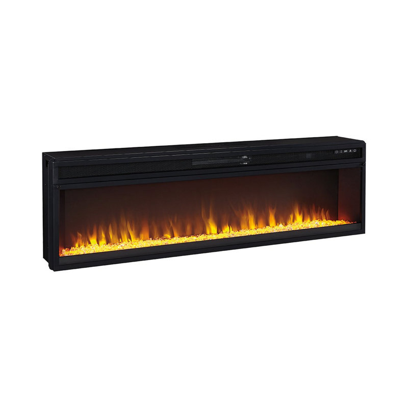 Chamberlan 57'' W Black Electric Fireplace Insert