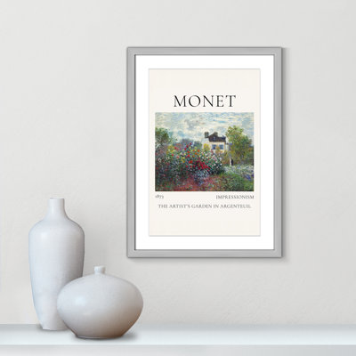 Artists Garden in Argenteuil Print by Claude Monet