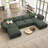  Bouley U-shaped Corduroy Modular Sectional Cloud Couch-102507033