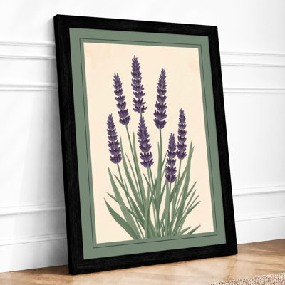 Lavender Study Botanical - Framed Print