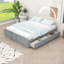 Structure de lit plateforme en bois avec 6 tiroirs