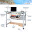 Bureau d'ordinateur à roulettes Techni Mobili (sans les chaises de bureau)