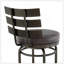 Tabouret de bar ou de comptoir pivotant Tatyana en simili cuir brun