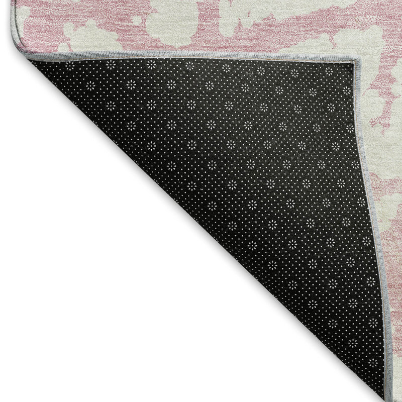 Premium Machine Washable Prisco Pink Rug, Runner 2'3" x 7'6"