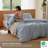  Bedsure Gingham Duvet Cover Set, 100% Washed Cotton Duvet Cover King, PureWoven with Reversible Yarn‑Dyed Design & Double‑Stitch Craft（Set of 3）-125055402-125055399