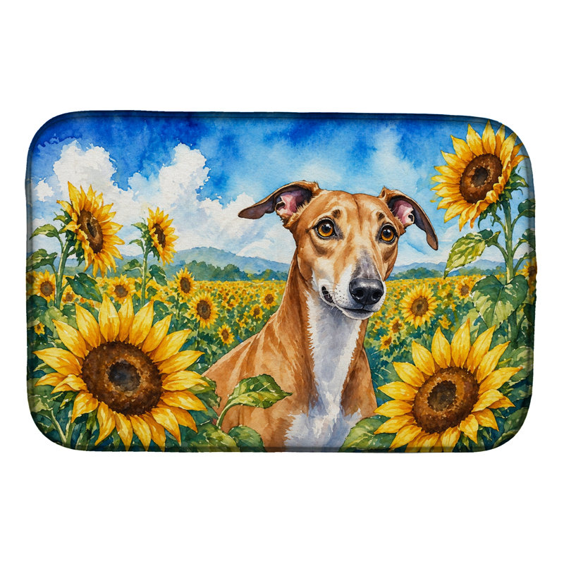 Tapis de séchage Greyhound in Sunflowers, Greyhound 6095