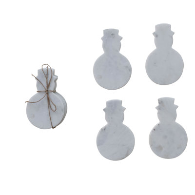 Ensemble de sous-verres Snowy Marble