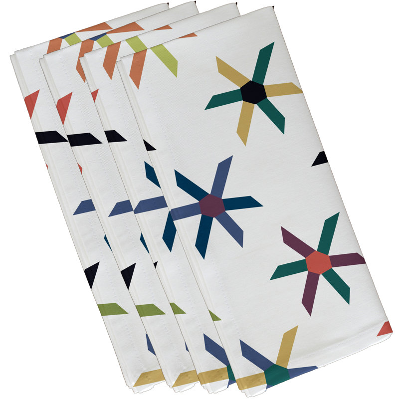 Ensemble de serviettes 4 pièces Odelina Raina, L 18 po x L 18 po, Bleu marine