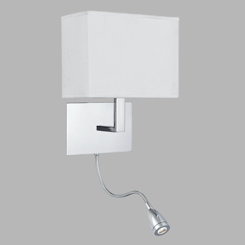 Valleystone Mild Steel LED Armed Sconce, Chrome