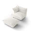Upholstered Armchair with Footstool-1127813423