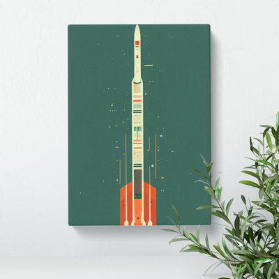 Artistic Spaceship Rocket No.1 - Wrapped Canvas