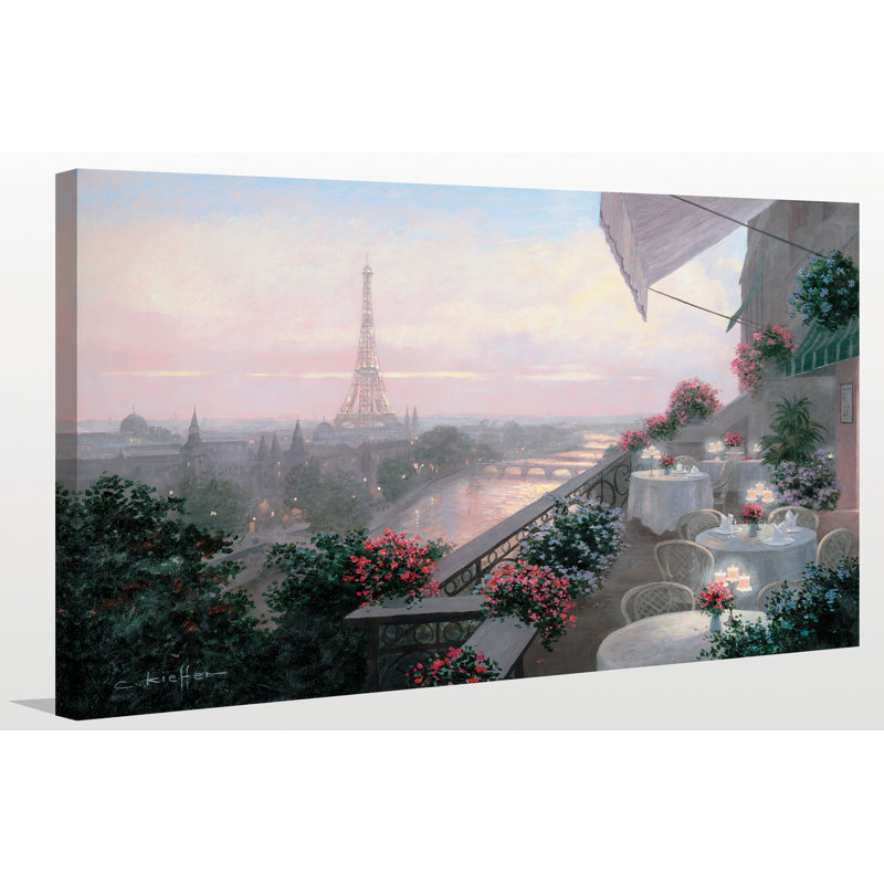 " Dinner on Terrace " Acrylic Print, 28" H x 48" W