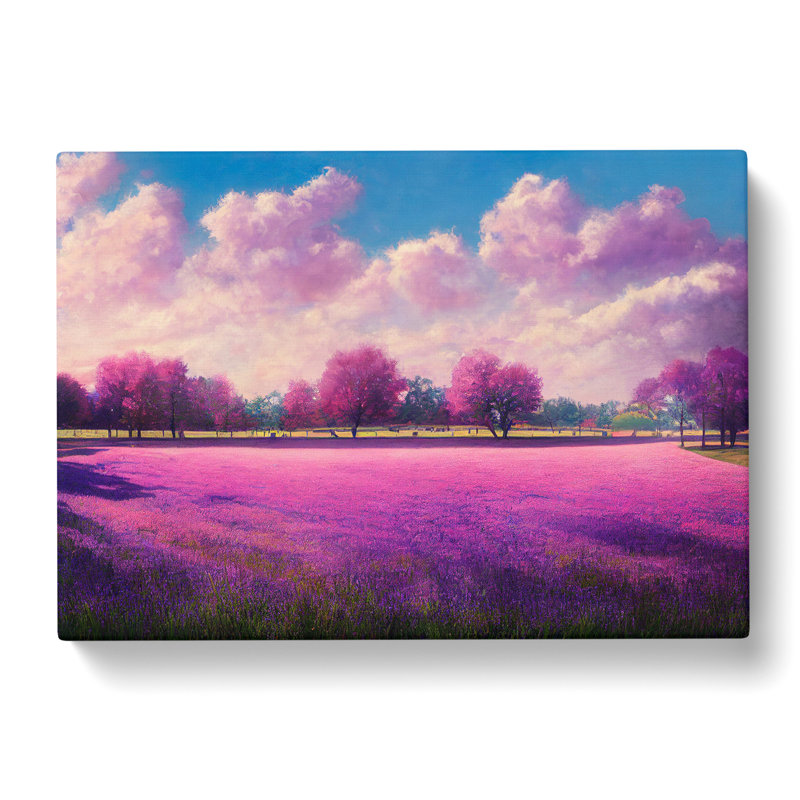 Lush Bluebell Field - Wrapped Canvas, 40cm H x 60cm W x 3cm D