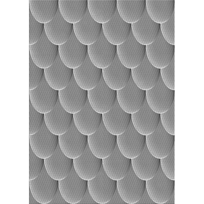 Tapis décoratif gris géométrique, Rectangle 5 pi x 7 pi
