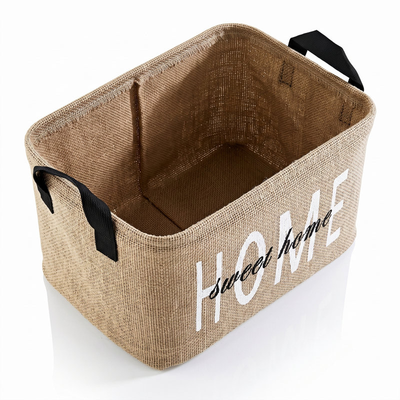 Panier de rangement en jute tissé Catalina