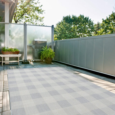 Ecology Collection Chequered Area Rug