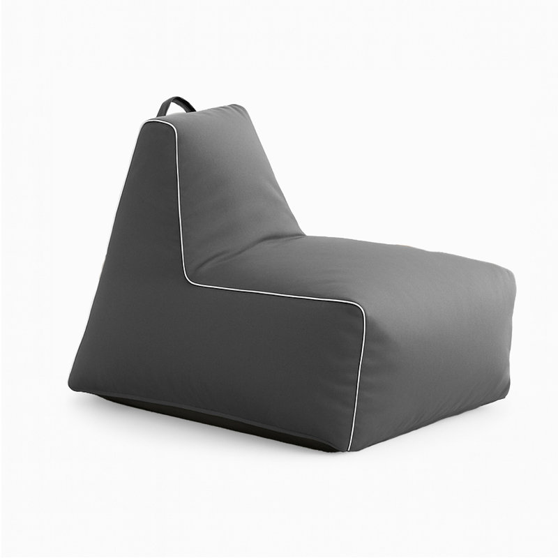 Fauteuil à billes sans accoudoirs, Polyester gris