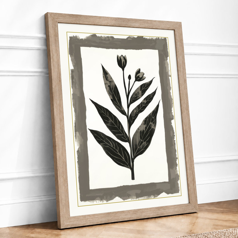 Study Botanical - Framed Print, A3 - 42.0 x 29.7 cm, Oak