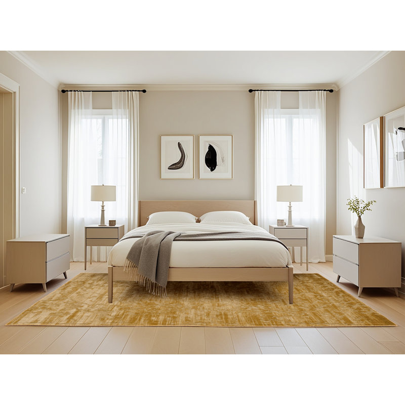 Tapis abstrait lavable à la machine, Rectangle de 5 pi x 8 pi