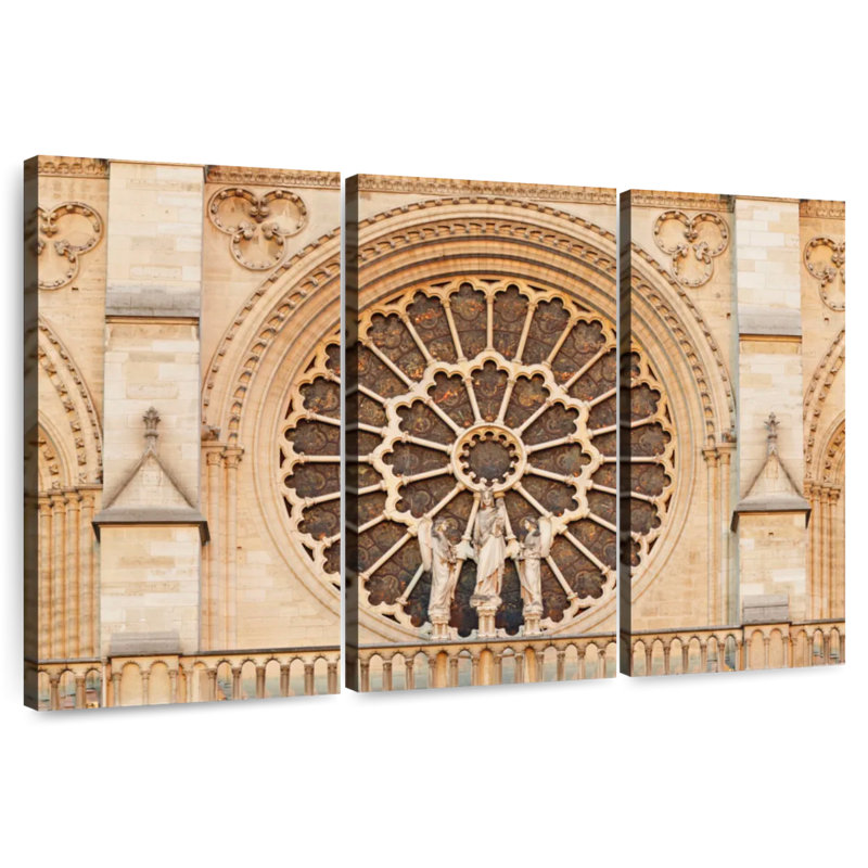 Lilie Notre Dame Rose Window, 24" H x 38" W