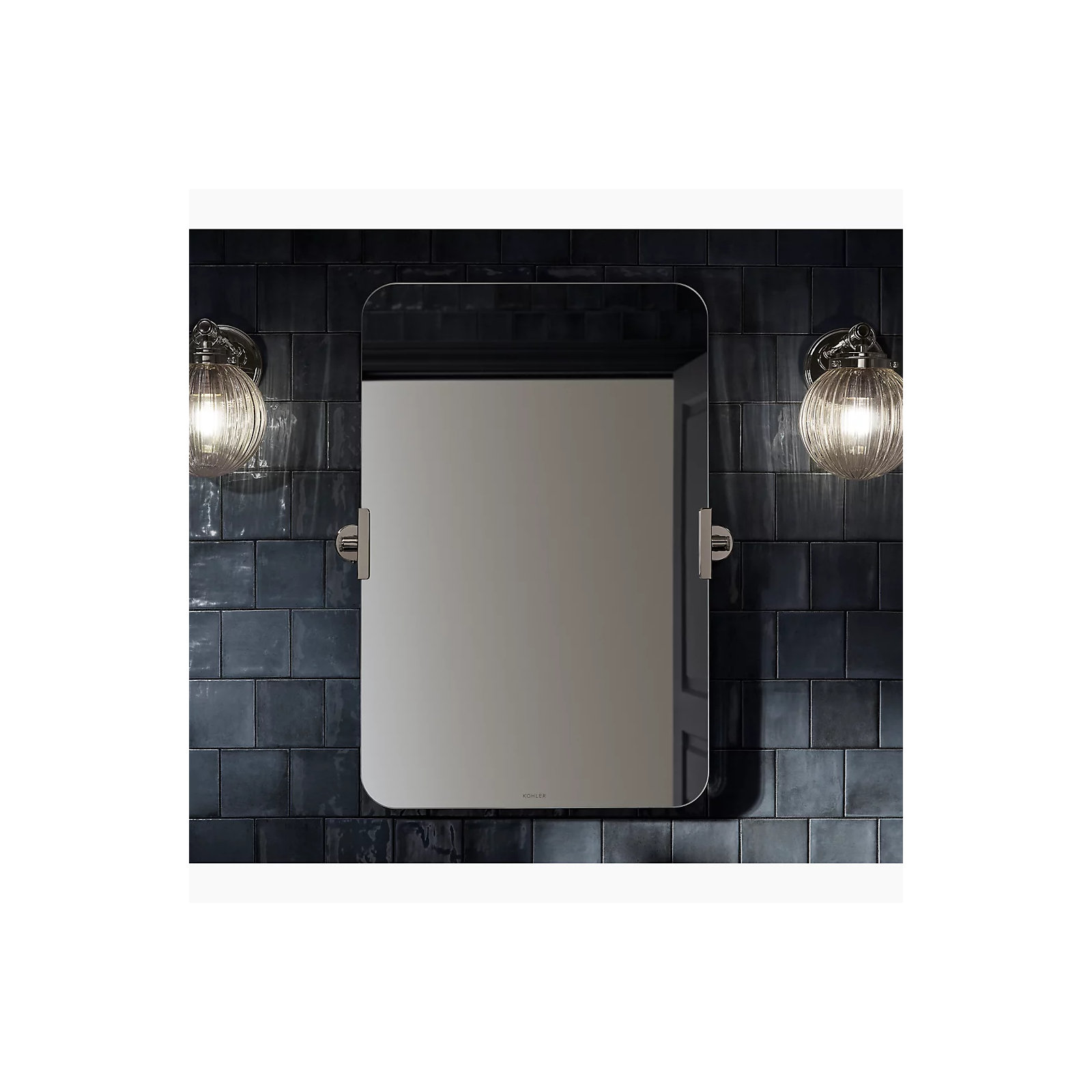 Castia By Studio McGee 20 in. X 30 in. Rectangular Mirror, Vibrant Polished Nickel