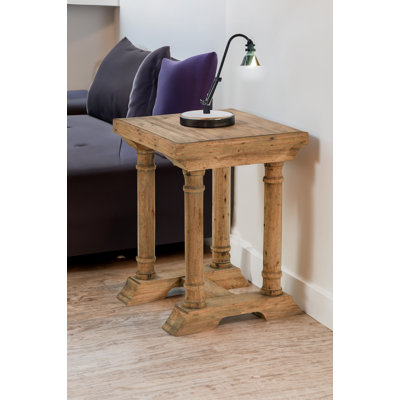 Bovey Solid Wood Top End Table