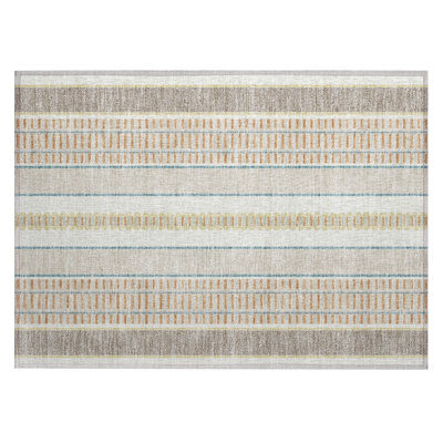 Machine Washable Indoor/Outdoor Chantille ACN2681 Stripes Rug