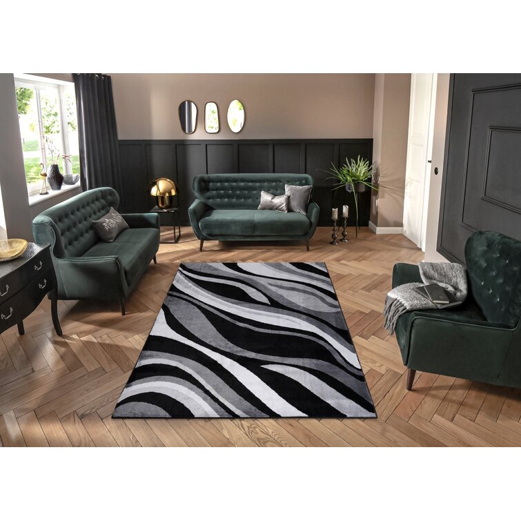Orren Ellis Store Rectangular Area Rug For Living Room, Abstract Black/Grey  2X7 Modern Rugs, Easy To Clean, Pet Friendly Indoor Carpet For Living  Room11251125BLCLGY & Reviews
