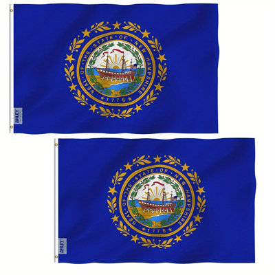  Drapeau de l'État du New Hampshire 3 pi x 5 pi Fly Breeze - New Hampshire NH Flags Polyester